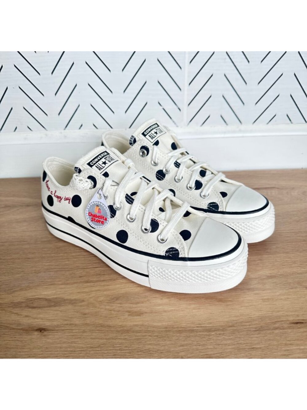 ✨Converse Chuck Taylor Lift Platform Polka Dots 11 Womens Shoes Sneakers A10689C - Picture 9 of 11